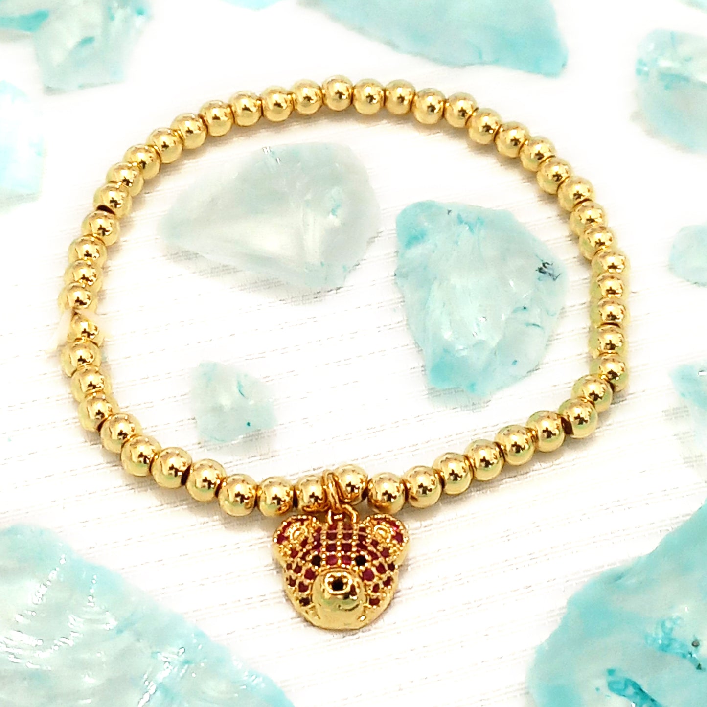 Pulsera Charm Osito Brillante