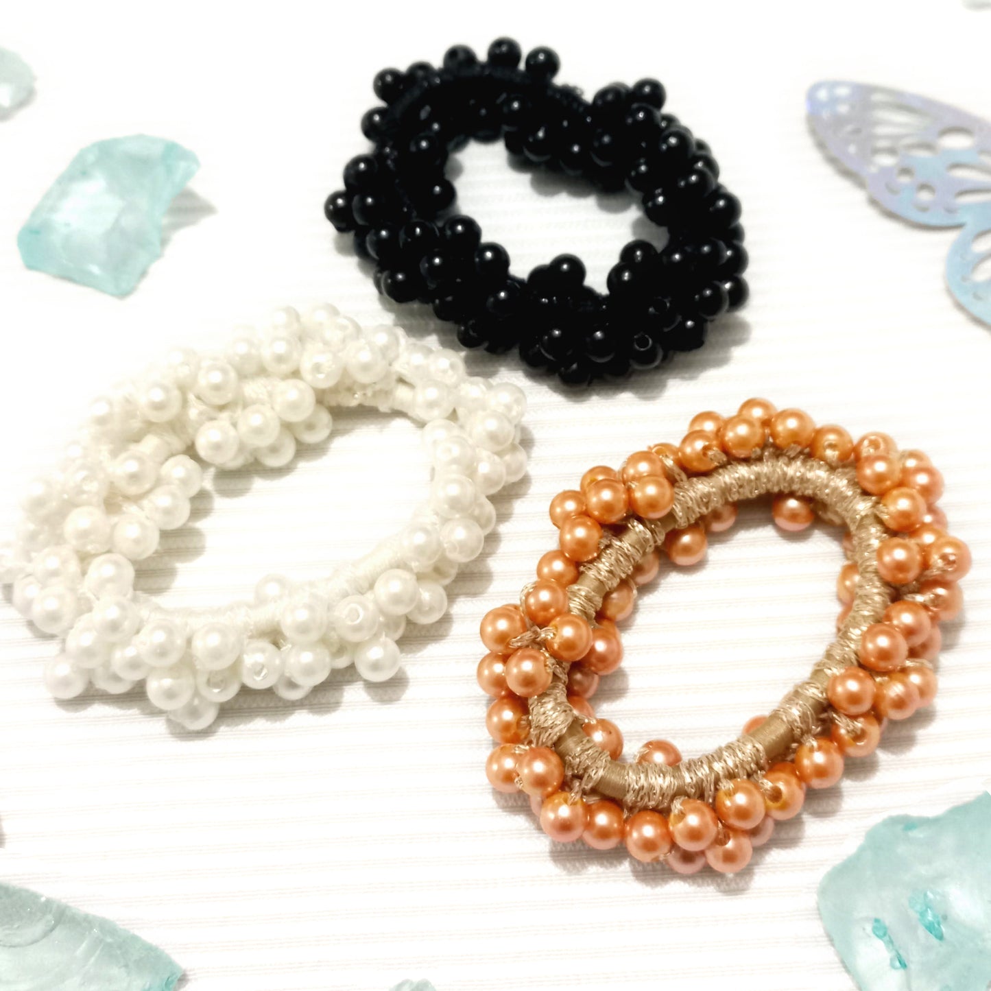 Pulsera multiperla tricolor