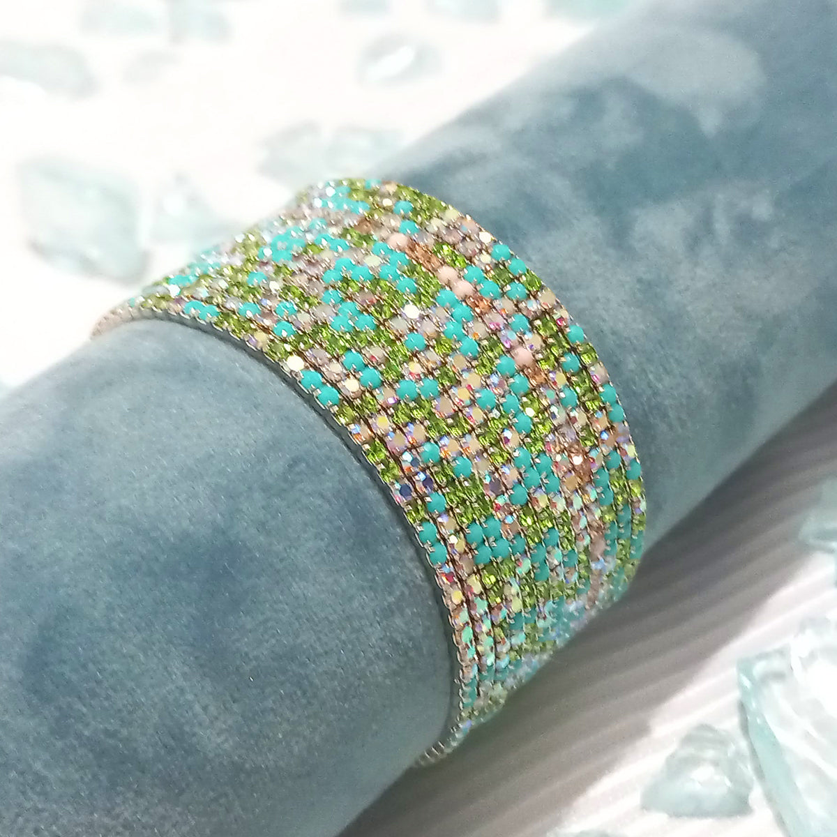 Set de Pulseras Resplandor Aqua