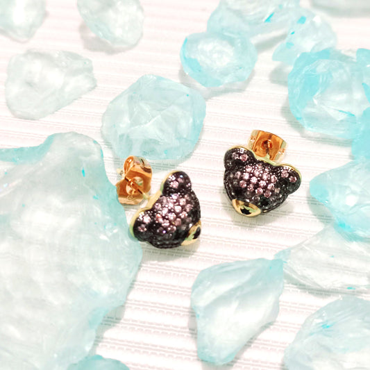Aretes Oso Morado