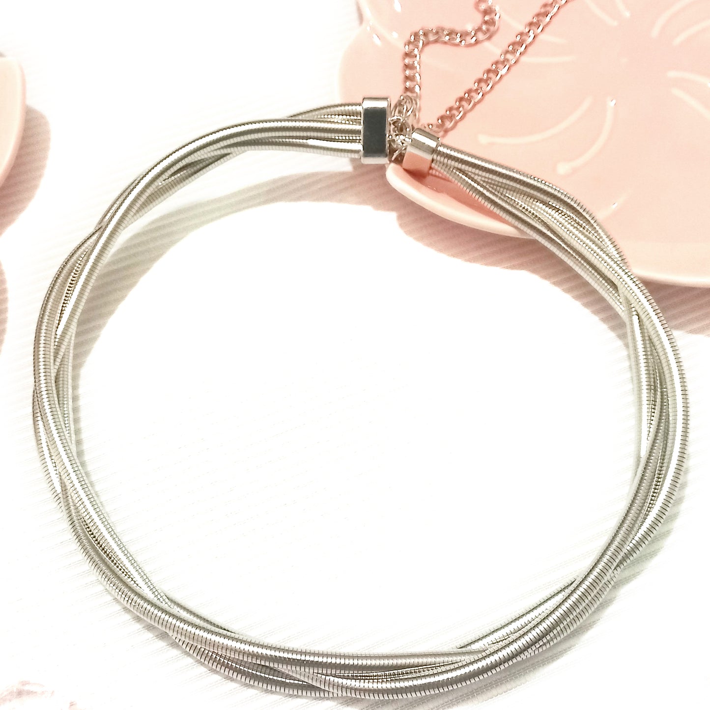 Collar trensado plata