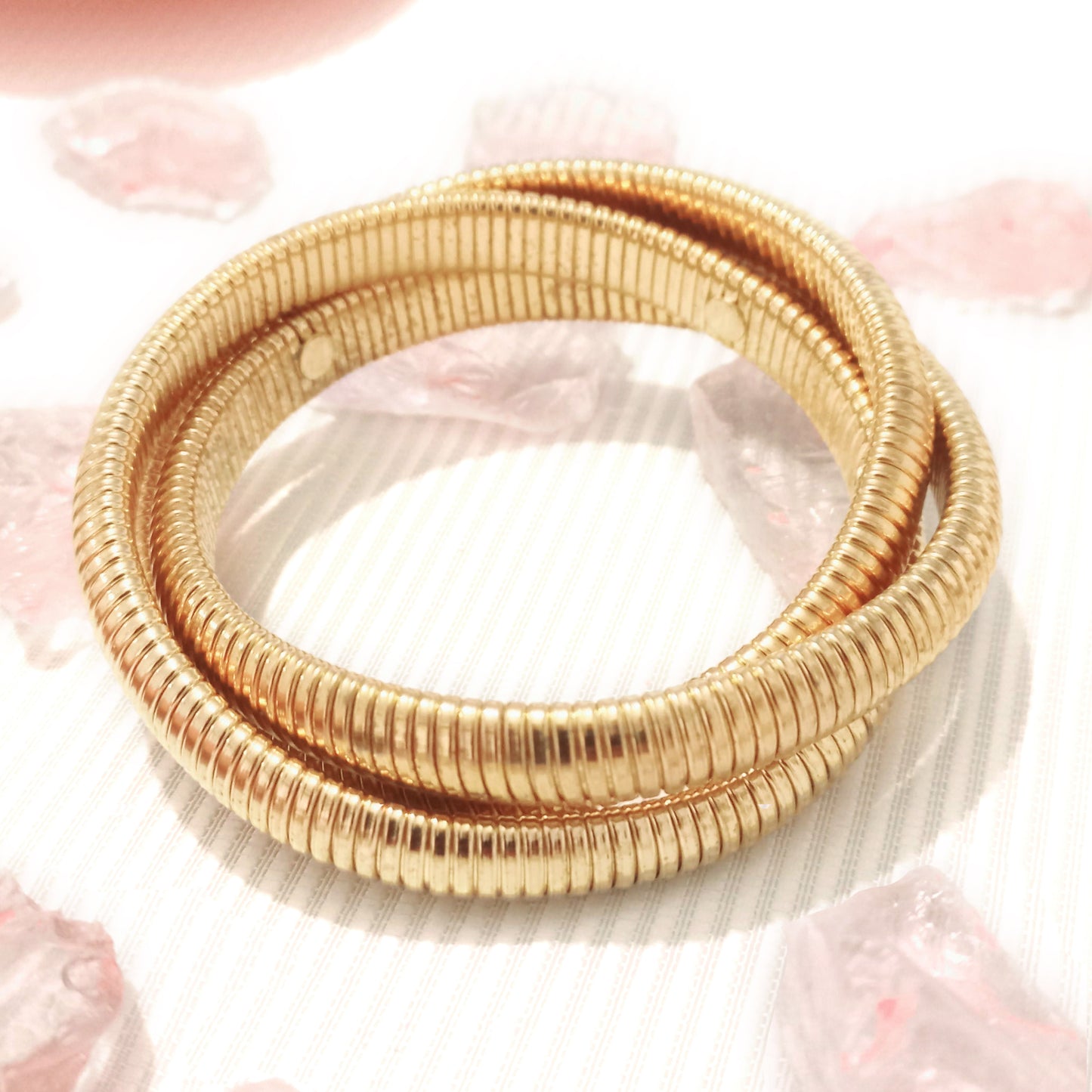 Pulsera Espiral Dorada