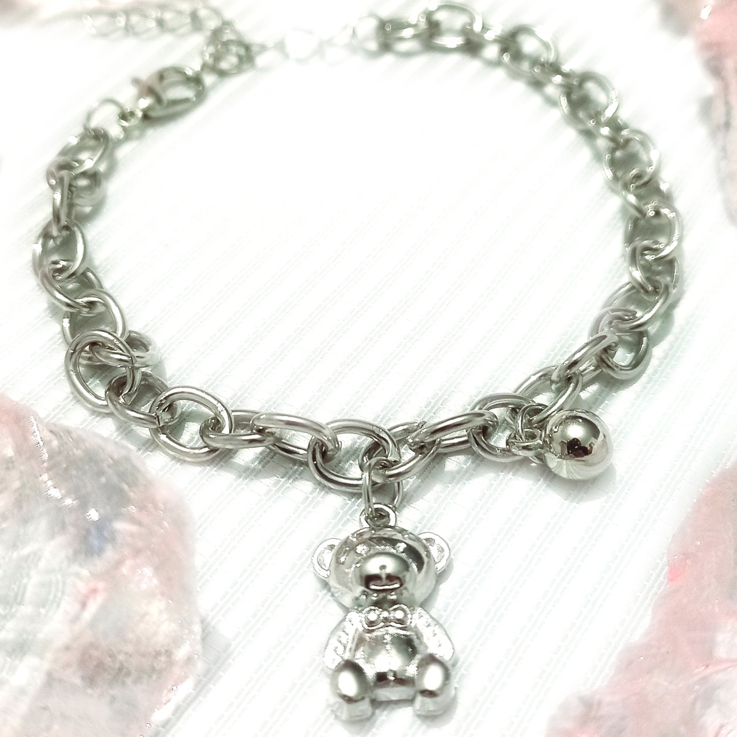 Pulsera oso color plata