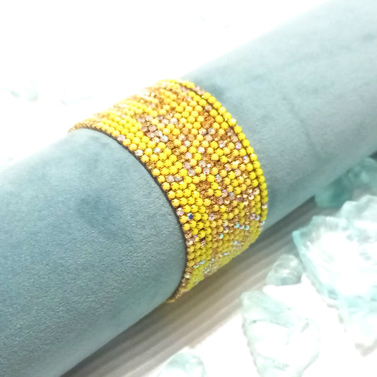 Set de Pulseras Resplandor Amarillo